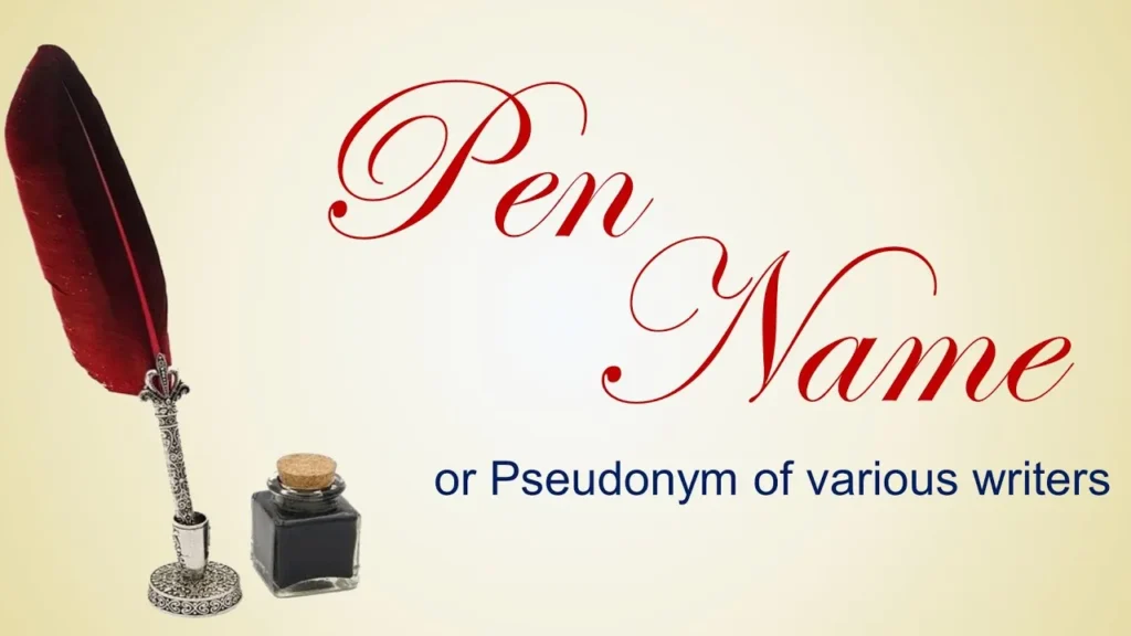 Pen Name for Authors